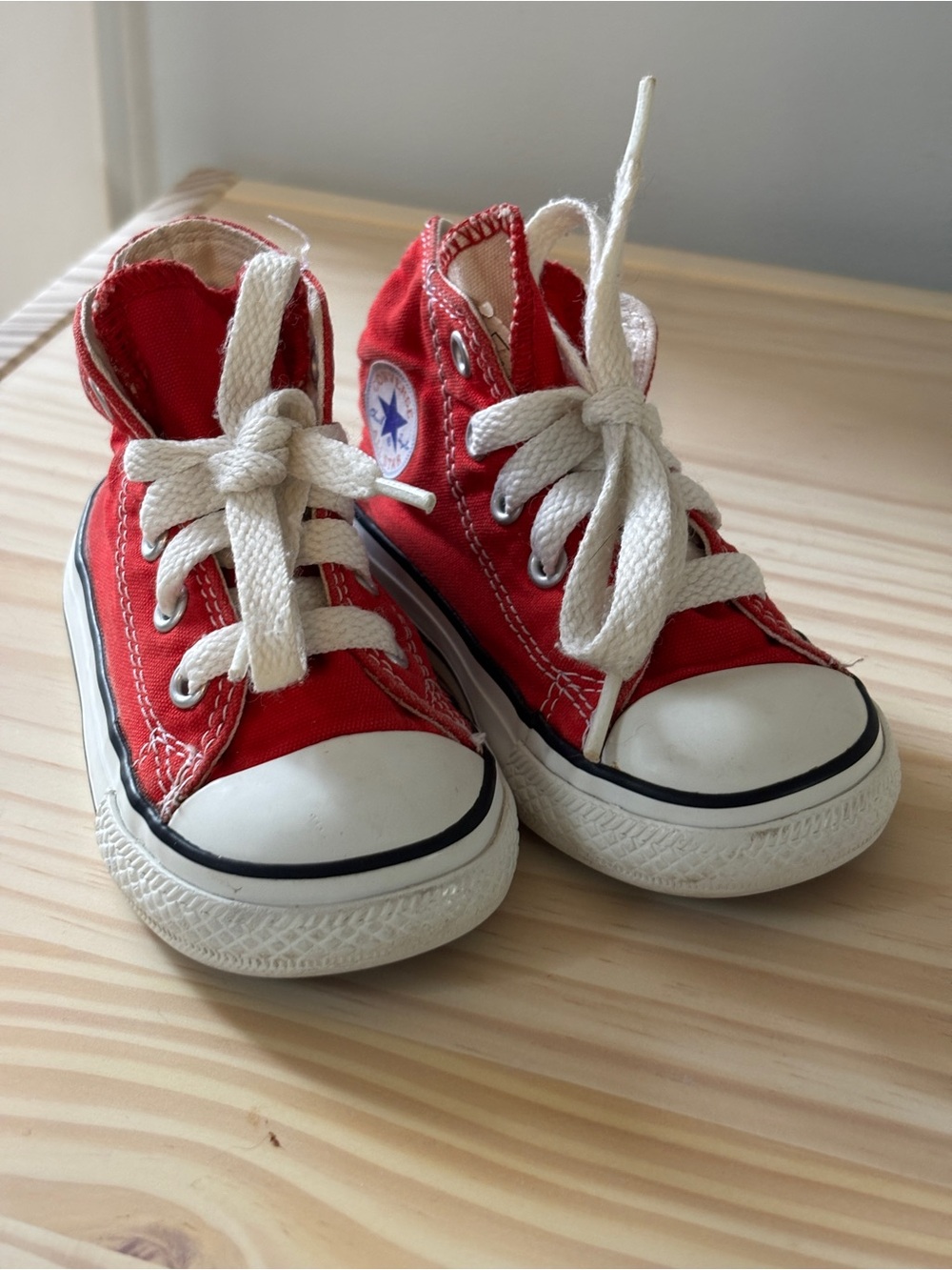 Converse Kids Red Canvas High Top Sneakers
